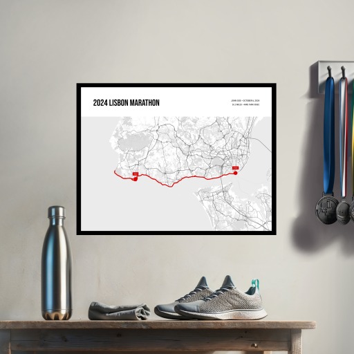 2024 Lisbon Marathon Poster - Route Map 3