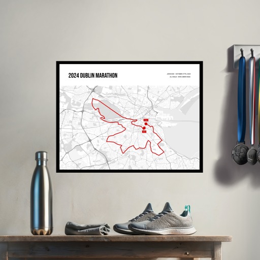 2024 Dublin Marathon Poster - Route Map 3