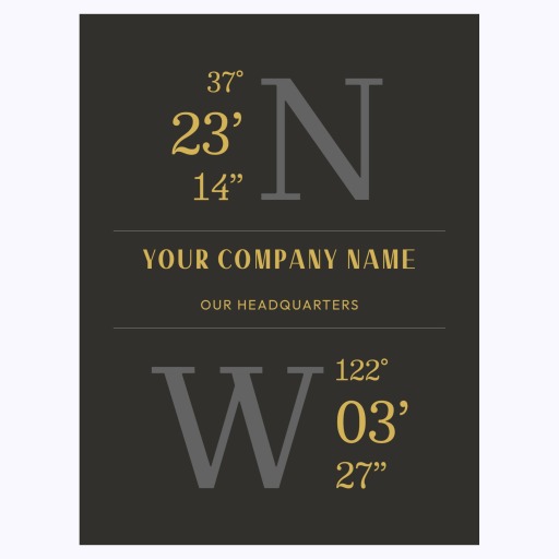 Our Headquarters Poster - Coordinates 1