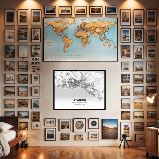 Istanbul in Light Poster - Street Map 2