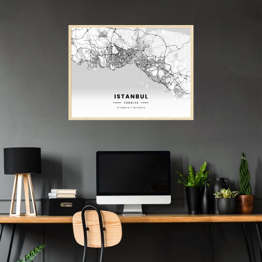 Istanbul in Light Poster - Street Map 3