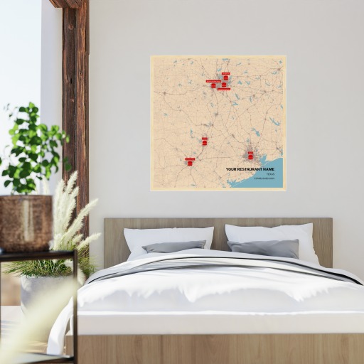 Our Restaurants Map Poster - Street Map 5