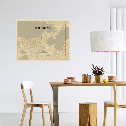 New Orleans in Vintage Poster - Street Map 4