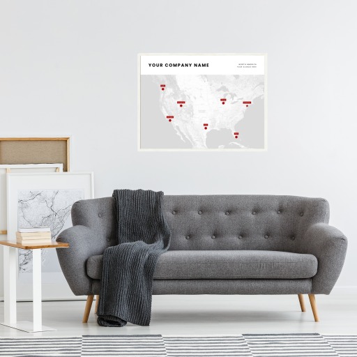 Our Corporate Branches Map Poster - Terrain Map 4