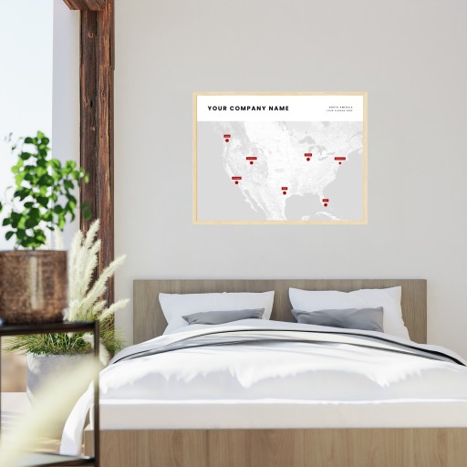 Our Corporate Branches Map Poster - Terrain Map 5