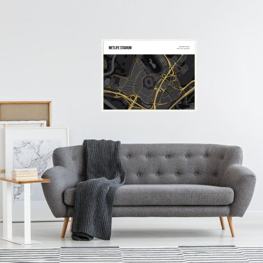 NY Jets Stadium Poster - Street Map 6