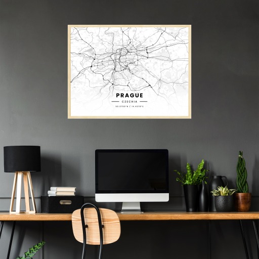 Prague in Light Poster - Street Map 3