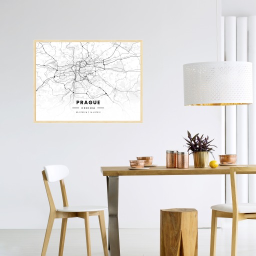 Prague in Light Poster - Street Map 4