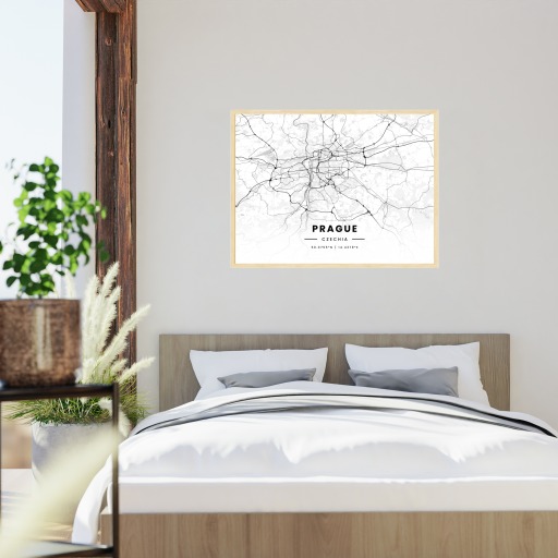Prague in Light Poster - Street Map 6
