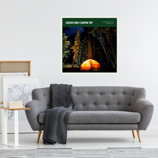 Family Camping Trip Poster - Photo Collage Print 4