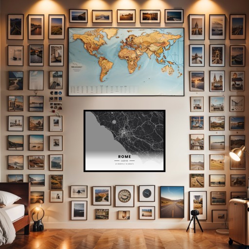 Rome in Dark Poster - Street Map 2