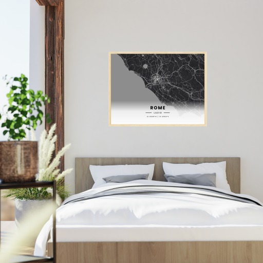 Rome in Dark Poster - Street Map 6