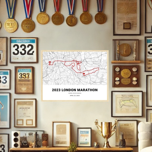 2023 London Marathon Poster - Route Map 2