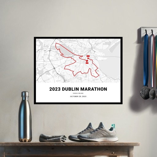 2023 Dublin Marathon Poster - Route Map 3