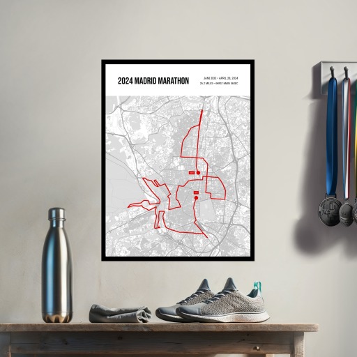 2024 Madrid Marathon Poster - Route Map 3