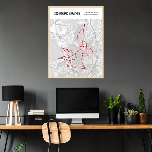 2024 Madrid Marathon Poster - Route Map 4