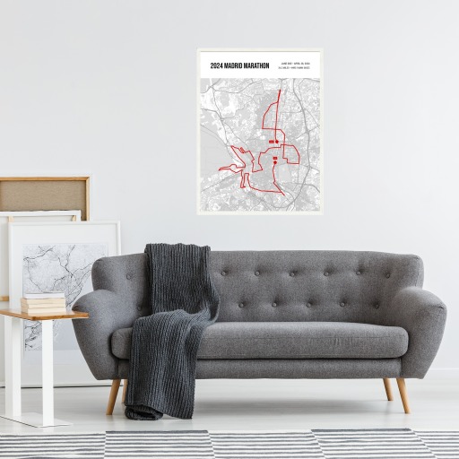2024 Madrid Marathon Poster - Route Map 6