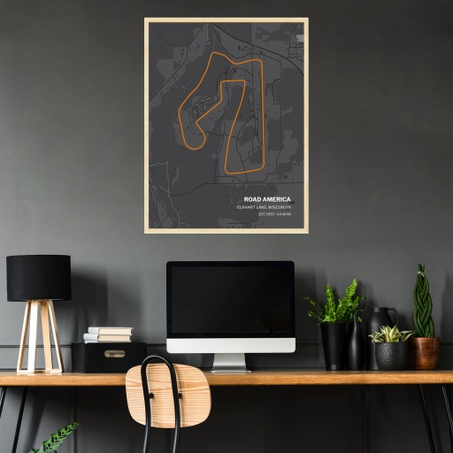 Road America Poster - Track Map 2