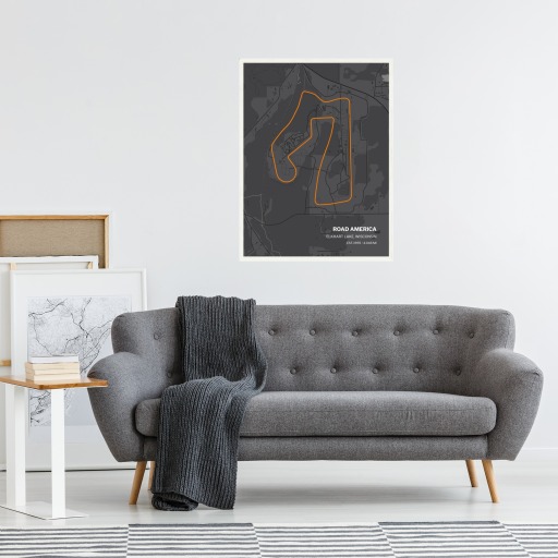 Road America Poster - Track Map 4