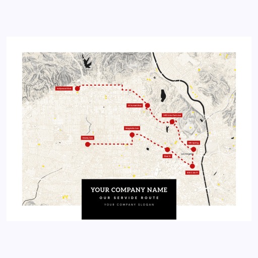 Our Service Route Map Poster - Route Map 1