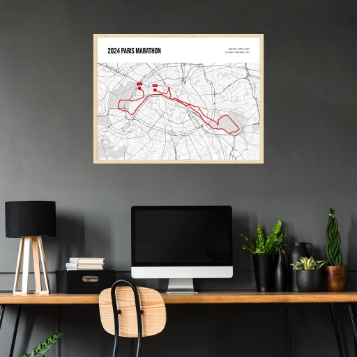 2024 Paris Marathon Poster - Route Map 4