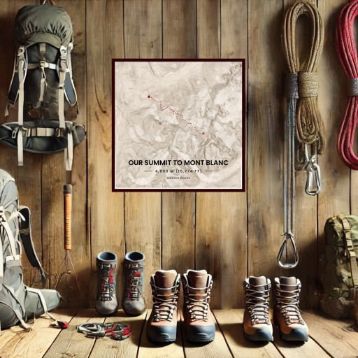 Our Summit to Mont Blanc Poster - Topographic Map 7