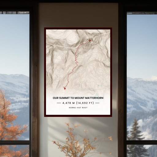 Our Summit: Mount Matterhorn Poster - Route Map 7