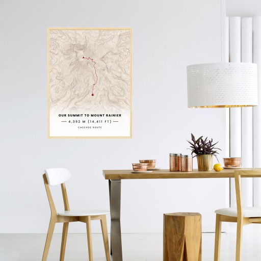 Our Summit: Mount Rainier Poster - Route Map 11