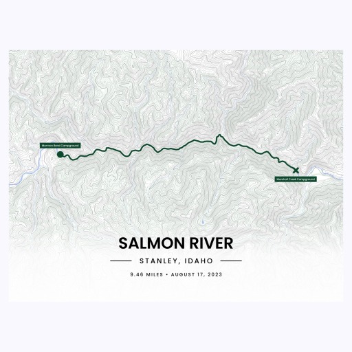 Our Rafting Trip to the Salmon River Poster - Route Map 6