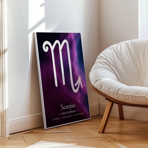 Scorpio in Curvy Print - Custom Zodiac Sign Poster 10