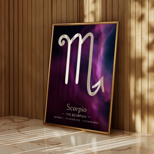Scorpio in Curvy Print - Custom Zodiac Sign Poster 11
