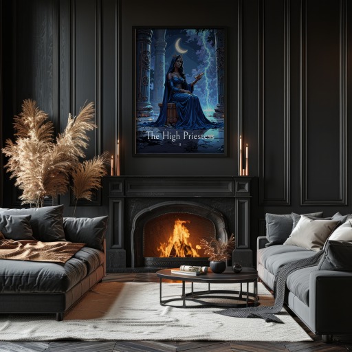 The High Priestess in Enchanted Surrealism Print - Custom Tarot Card Poster 11