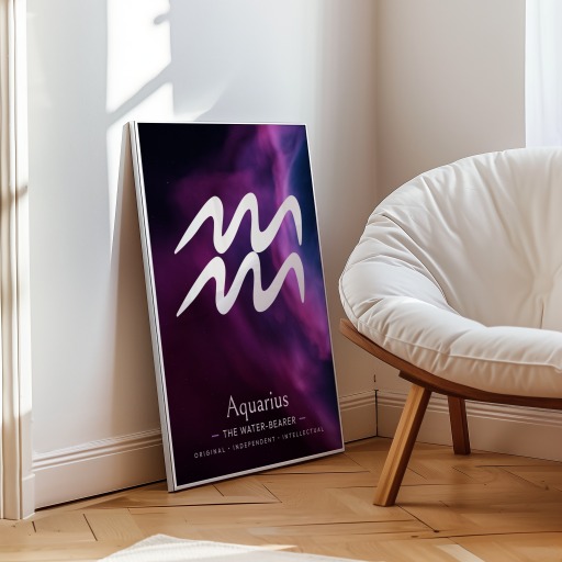 Aquarius in Curvy Print - Custom Zodiac Sign Poster 10