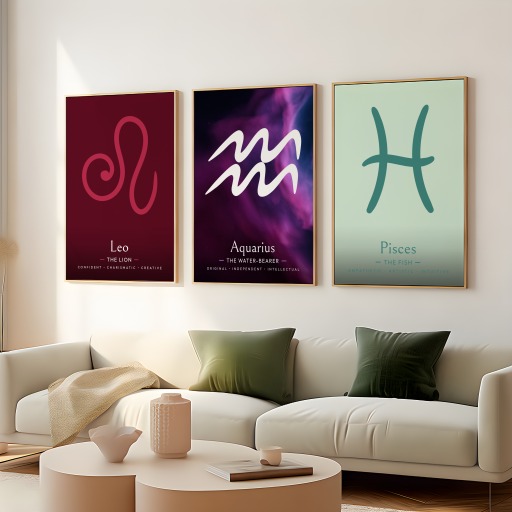 Aquarius in Curvy Print - Custom Zodiac Sign Poster 8