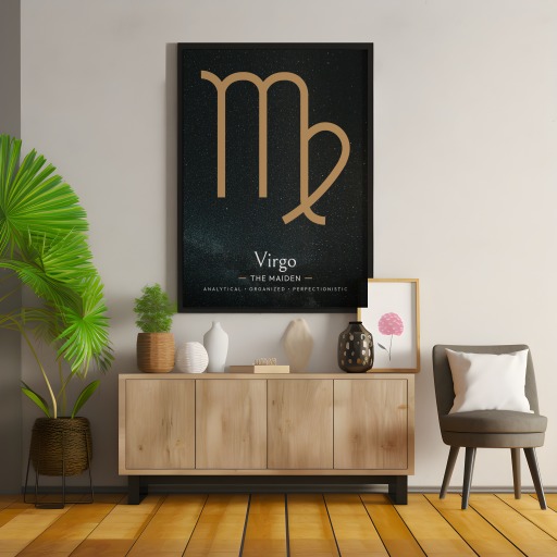 Virgo in Simple Sharp Print - Custom Zodiac Sign Poster 10