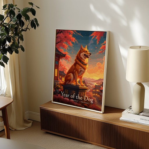 Dog in Enchanted Surrealism Print - Custom Chinese Zodiac Poster 11