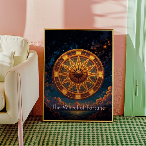The Wheel of Fortune in Enchanted Surrealism Print - Custom Tarot Card Poster 10