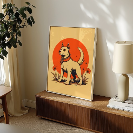 Dog in Vibrant Grunge Print - Custom Chinese Zodiac Poster 11