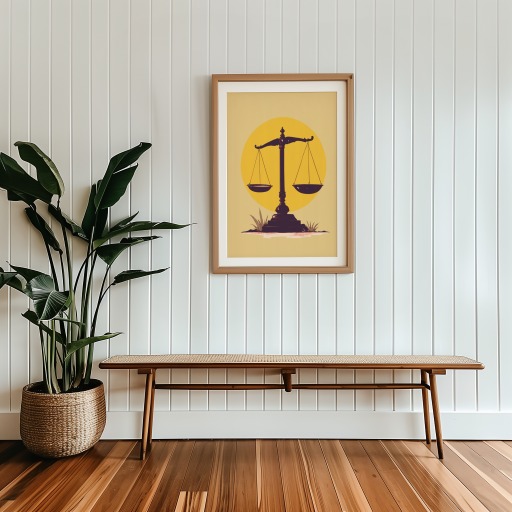 Libra in Vibrant Grunge Print - Custom Zodiac Sign Poster 9