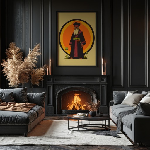 The Magician in Vibrant Grunge Print - Custom Tarot Card Poster 11