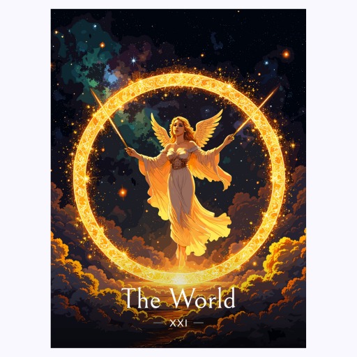 The World in Enchanted Surrealism Print - Custom Tarot Card Poster 6