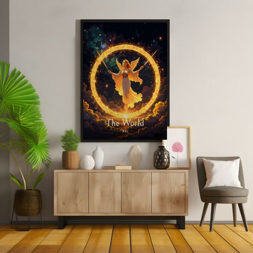 The World in Enchanted Surrealism Print - Custom Tarot Card Poster 9