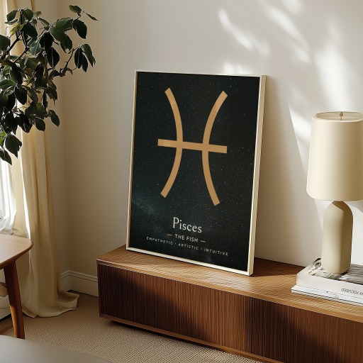 Pisces in Simple Sharp Print - Custom Zodiac Sign Poster 11