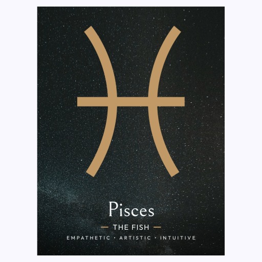 Pisces in Simple Sharp Print - Custom Zodiac Sign Poster 6
