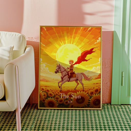 The Sun in Enchanted Surrealism Print - Custom Tarot Card Poster 10