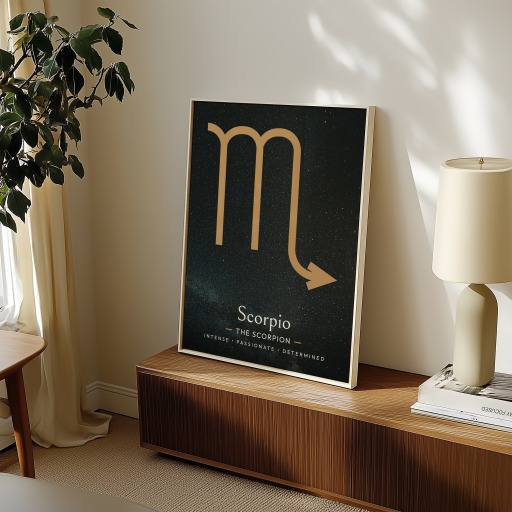 Scorpio in Simple Sharp Print - Custom Zodiac Sign Poster 11