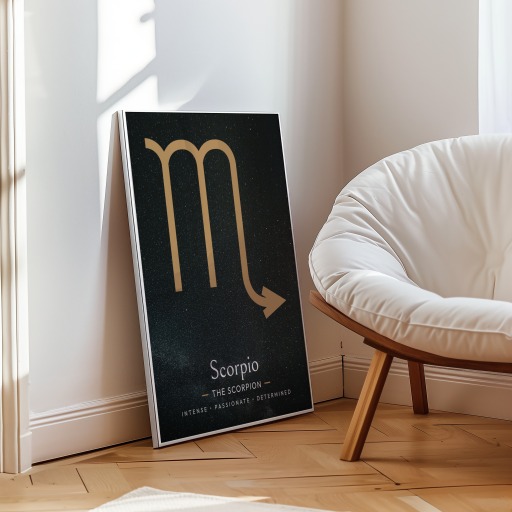 Scorpio in Simple Sharp Print - Custom Zodiac Sign Poster 9