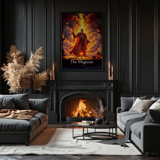 The Magician in Enchanted Surrealism Print - Custom Tarot Card Poster 11