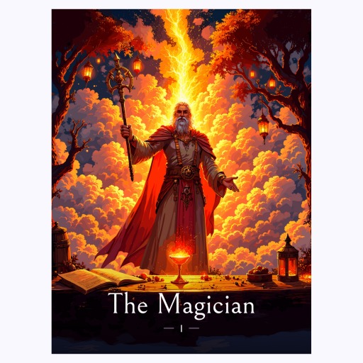 The Magician in Enchanted Surrealism Print - Custom Tarot Card Poster 6