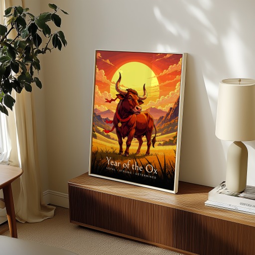 Ox in Enchanted Surrealism Print - Custom Chinese Zodiac Poster 11